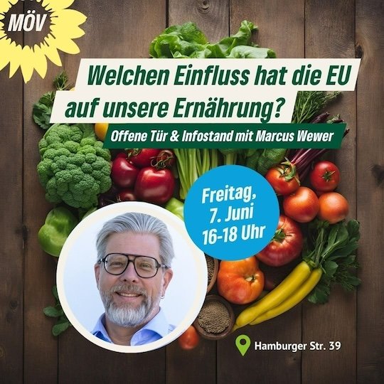 Infostand am 7.6. zum Thema EU und Ernährung, Landwirtschaft